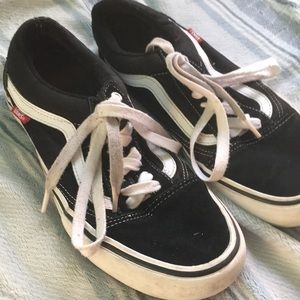 Black old skool vans PRO
